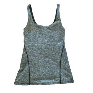 LULULEMON Women’s Heather Olive Green Tank Top with Built in Bra (S/6)